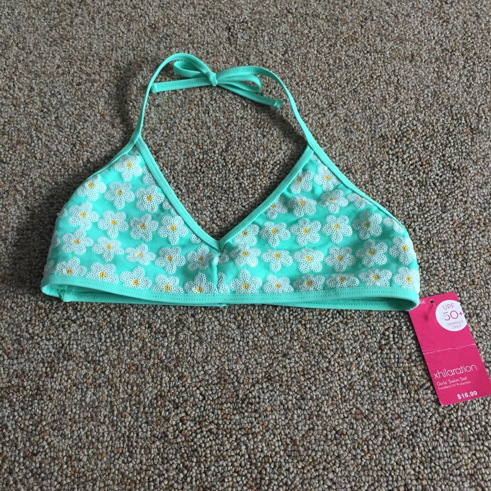 Daisy sequin bikini top